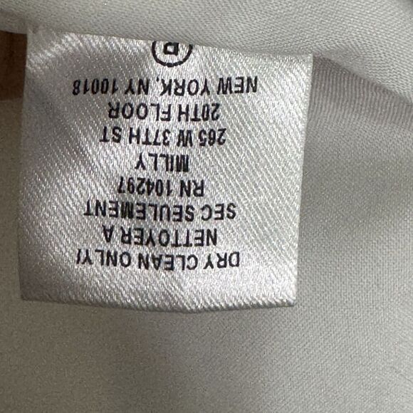 Milly Dress Isadora Size 10 Blue White Abstract Sleeveless Fit Flare Made USA - Picture 9 of 10